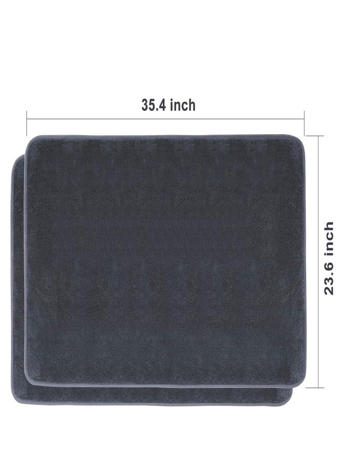 JOYMOOP Microfiber Towels for Cars, 2 Pack 35.4" x 23.6" Car Drying Towel, Dark Gray Reusable Car Towel, Quick Drying Car Microfiber Cleaning Cloth for RVs, SUVs, Trucks - Image 2